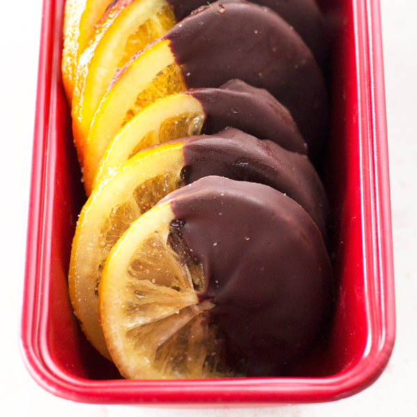 Chocolate Dipped Candied Citrus Slices