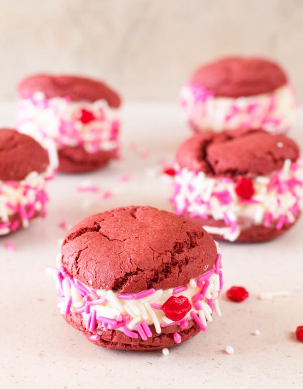 Red Velvet Ice Cream Sandwiches