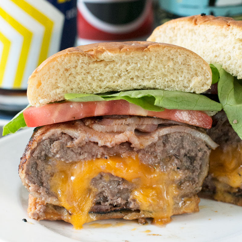 Chipotle Bacon-Wrapped Juicy Lucy Burgers