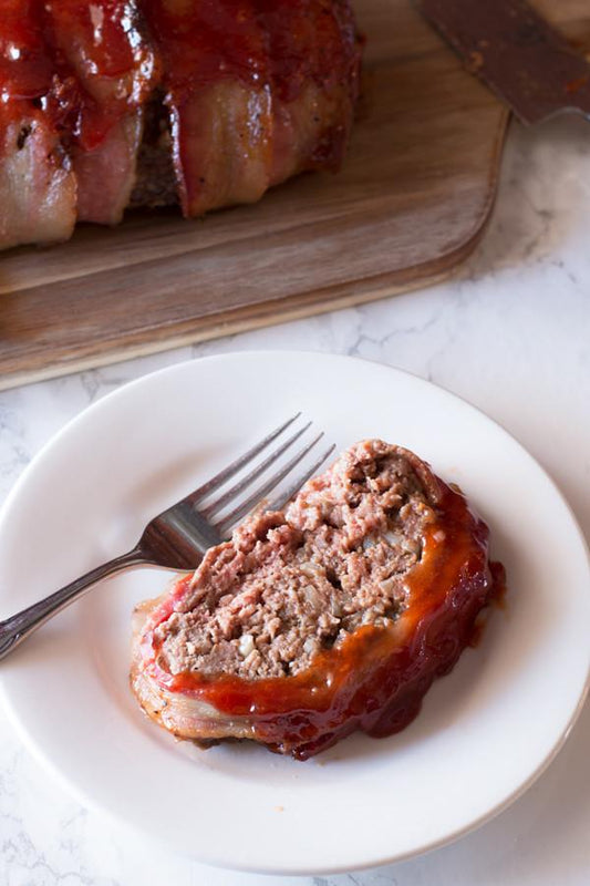 Cracked Four Pepper Bacon Wrapped Meatloaf