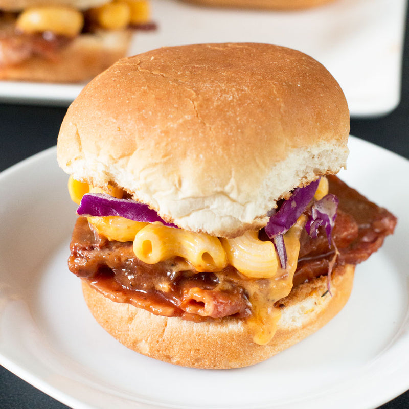 Brisket Mac N Cheese Sliders