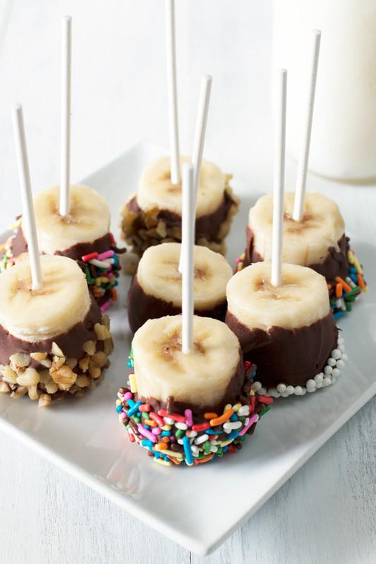 Frozen Chocolate Covered Banana Pops
