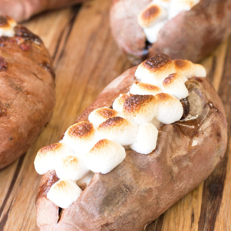 Fully Loaded Bacon Sweet Potatoes