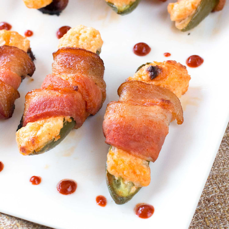 Sriracha Bacon Wrapped Stuffed Jalapeños