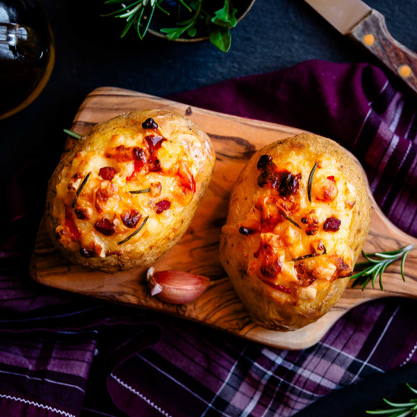 Bacon & Cheddar Twice-Baked Potatoes – Loaded and Ready to Heat