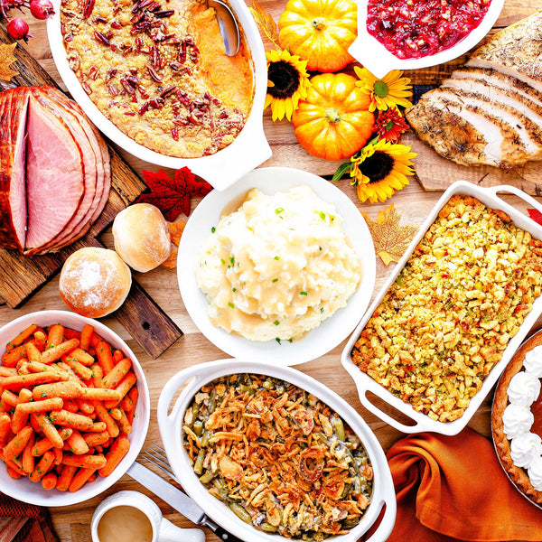 Complete Holiday Dinner Delivered – Choose Ham or Smoked Turkey, 2 Sides & Gravy