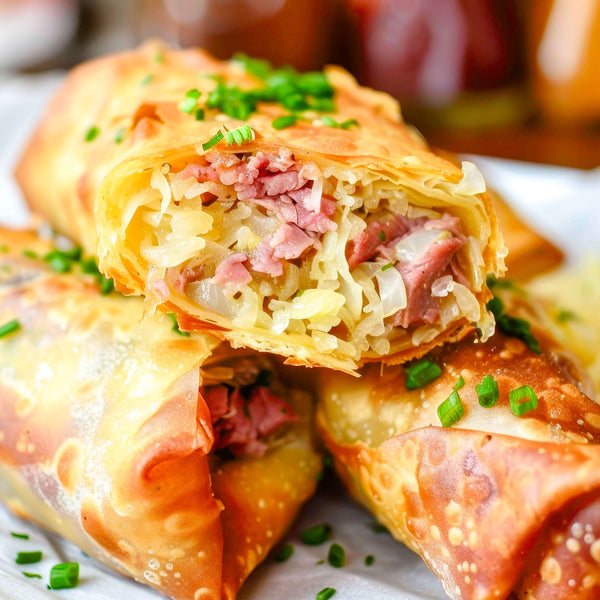 Corned Beef Reuben Spring Rolls – Fully Cooked Party Appetizers