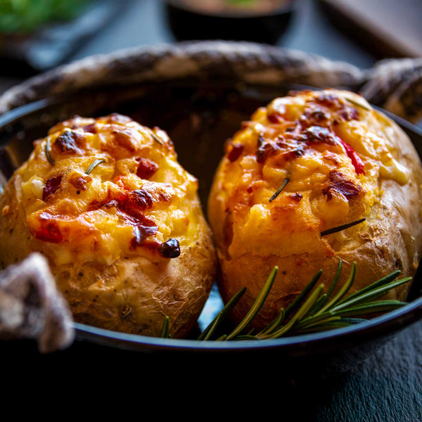Bacon & Cheddar Twice-Baked Potatoes – Loaded and Ready to Heat